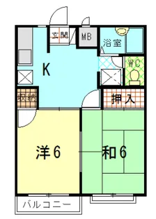 ヴィクトリー1 C棟【2階】の間取り