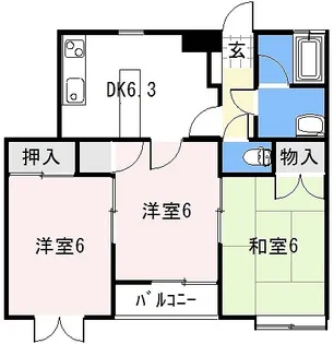 群馬県渋川市石原【アパート】の間取り