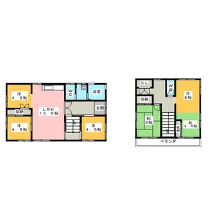 岐阜県岐阜市加野6【一戸建】の間取り