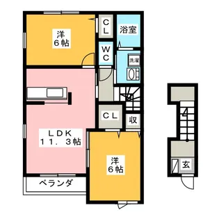 グラテス【2階】の間取り
