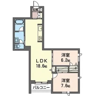 レスペディーザ公津の杜【3階】の間取り
