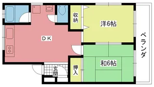 翠光ハイツ【2階】の間取り