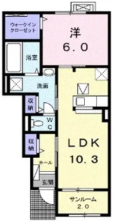 ルミエール・ハセ【1階】の間取り