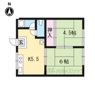 ハイツ赤尾【2階】の間取り