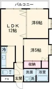 2LDKの間取り画像
