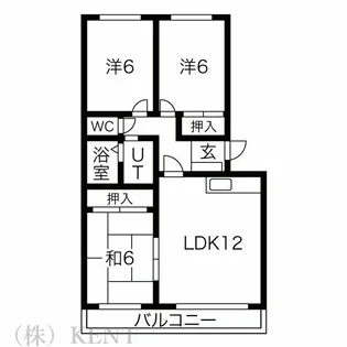 アステル西野【3階】の間取り