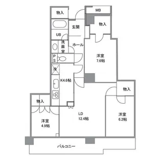 ニューシティ東戸塚タワーズシティファースト【21階】の間取り