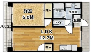 ルミウス恵美須【7階】の間取り