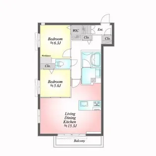 Asteria Garden Duo【2階】の間取り