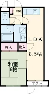 グランリヴェール【1階】の間取り