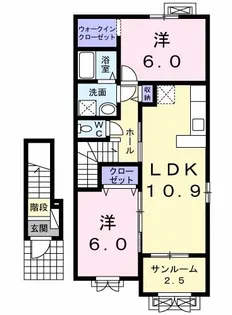 ルナソール【2階】の間取り
