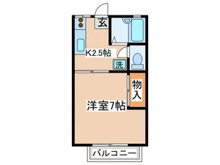 メゾンド-ルII【1階】の間取り