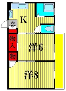 田村グリーンハイツ【2階】の間取り