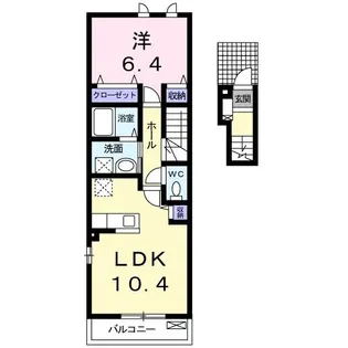 エイトワン すがわB【2階】の間取り