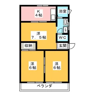 コーポ藤木【1階】の間取り