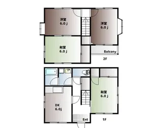 岡山県岡山市南区西市【一戸建】の間取り