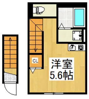 東京都東大和市向原5【アパート】の間取り