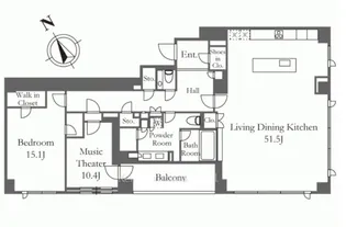 プレステージレジデンス白金台【3階】の間取り