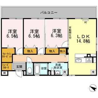 casaてぃんがーら【1階】の間取り