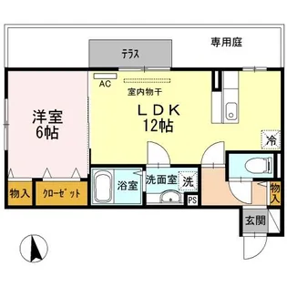 香川県高松市上天神町【アパート】の間取り