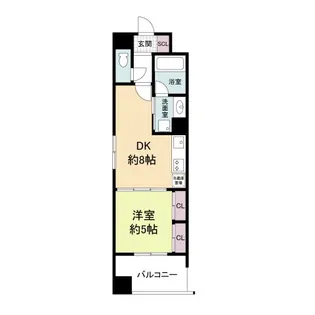 大阪府大阪市西区新町3【マンション】の間取り