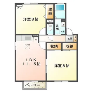 グランタイル高岡【1階】の間取り
