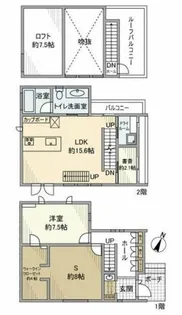東京都世田谷区岡本3【一戸建】の間取り