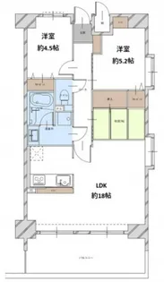 エバーグリーン牛田【6階】の間取り