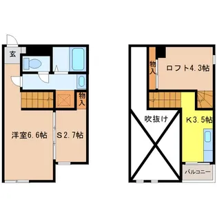 サンアリーナ安永 サウス【1階】の間取り