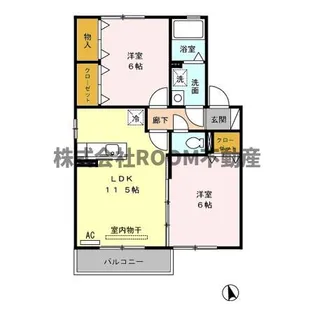 フルール・ド・シャモニ【2階】の間取り