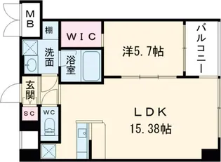 大阪府東大阪市長田中1【マンション】の間取り