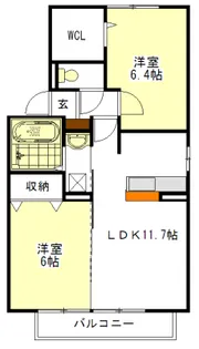 グレイスアベニュー上浜町 B【1階】の間取り