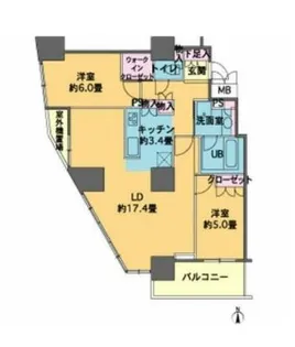 カスタリアタワー品川シーサイド(カスタリアタワーシナガワシーサイド)【9階】の間取り