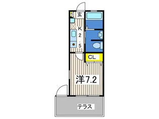 メ-プルハイツ雪見橋【1階】の間取り