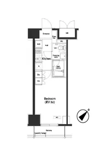 プラウドフラット白金高輪【8階】の間取り