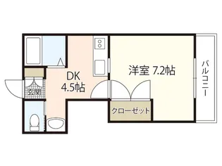 緑樹園コーポ【1階】の間取り