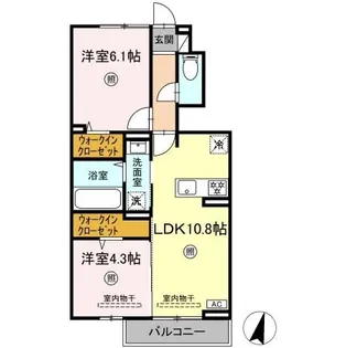 サンヒルズ鍋島駅前【1階】の間取り