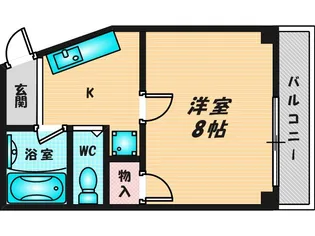 ノアーズアーク深江橋【8階】の間取り