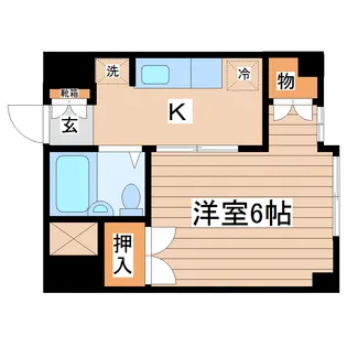 ベルソーレ北目町【6階】の間取り