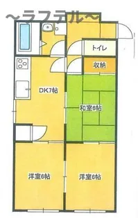 グリーンハウス所沢【2階】の間取り