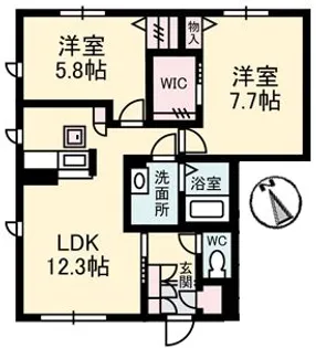 ラ・フォレスタ国分寺【1階】の間取り