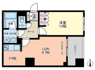 ヴィアーレ四谷【3階】の間取り