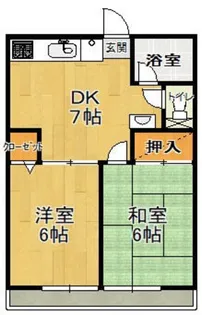 シティハイム武蔵台【1階】の間取り