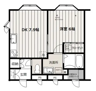 メゾンさかえ【1階】の間取り