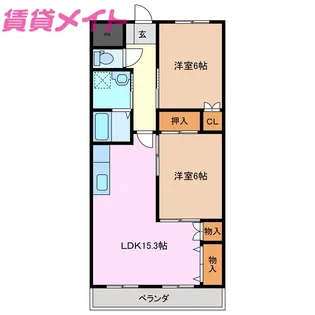 カーサ・ファミリア【2階】の間取り