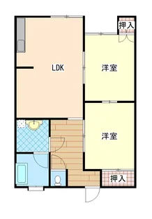 コスモ二宮【1階】の間取り