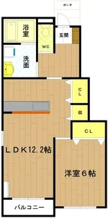 ヴェルデルーチェB【1階】の間取り