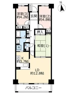 URシティコート元住吉【4階】の間取り