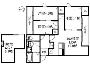 ポラリス唐津駅東【1階】の間取り