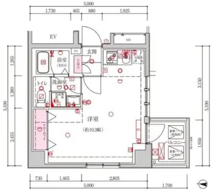 ベルシード新大橋【4階】の間取り
